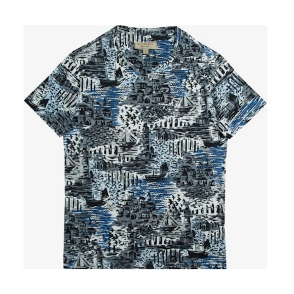 Burberry Leybridge Seaside Scene Tee - Picture 1 of 6